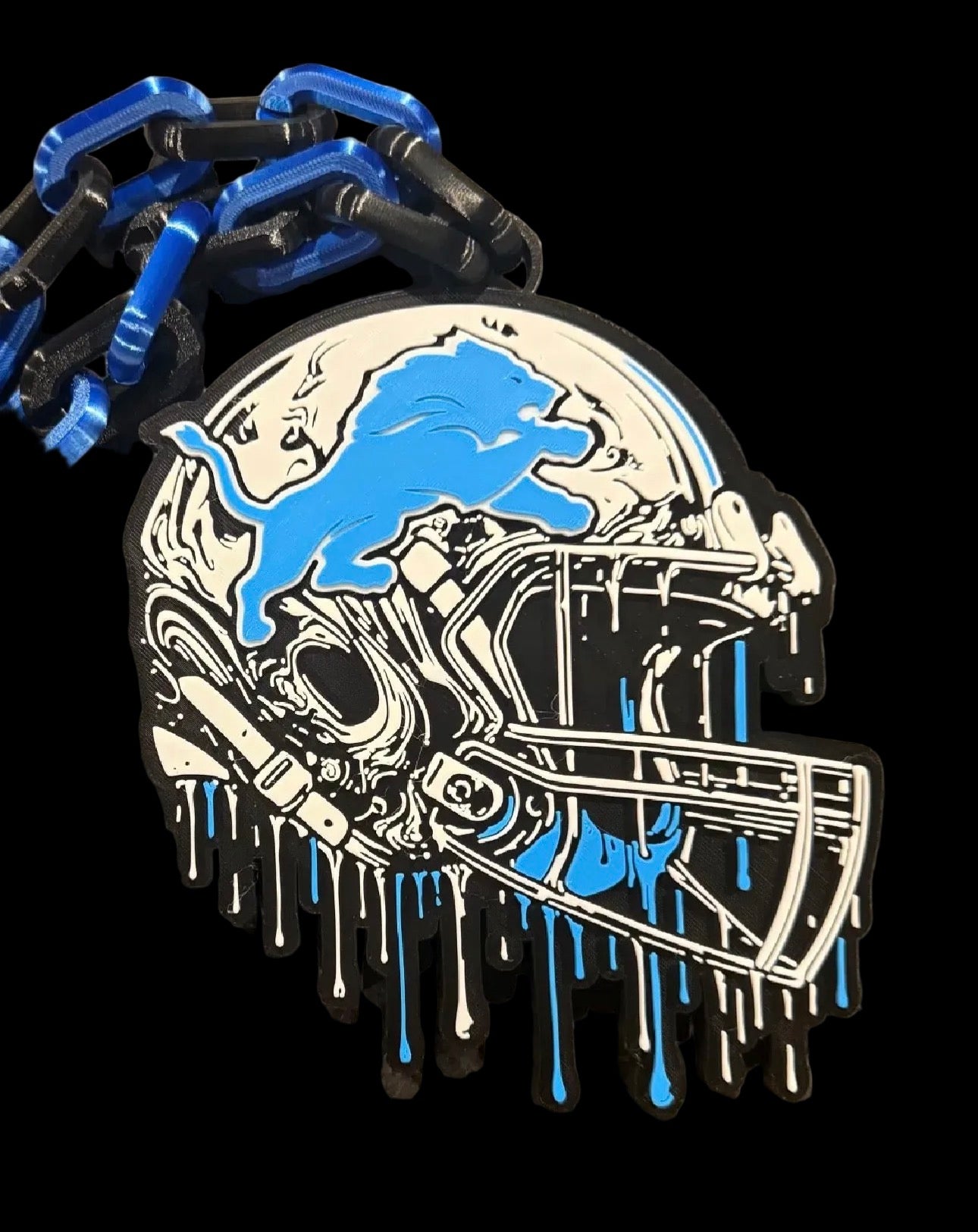 Detroit Lions Dripping Helmet Hype Chain